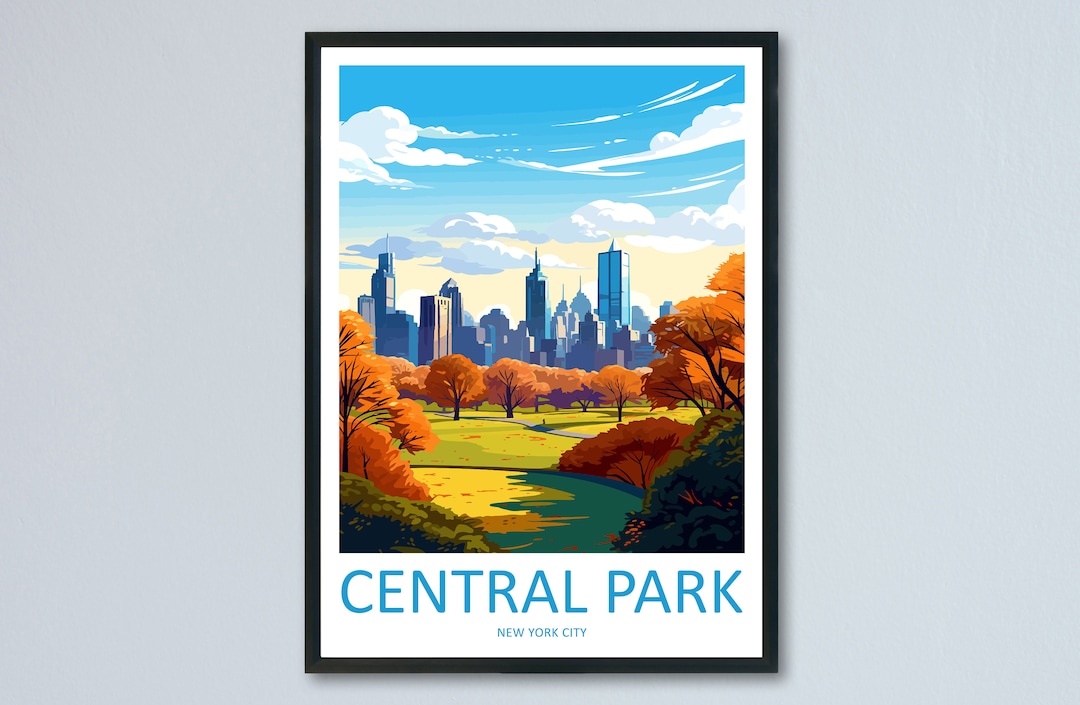 Central Park Travel Print Wall Art Central Park Wall Hanging Home Décor