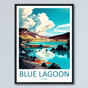 Blue Lagoon Travel Print Wall Art Blue Lagoon Wall Hanging Home Décor Blue Lagoon Gift Art Lovers Iceland Art Lover Gift Blue Lagoon Decor