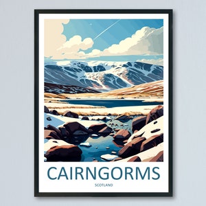Cairngorms Travel Print Wall Art Cairngorms Wall Hanging Home Décor Cairngorms Gift Art Lovers Scotland Art Lover Gift Cairngorms Poster