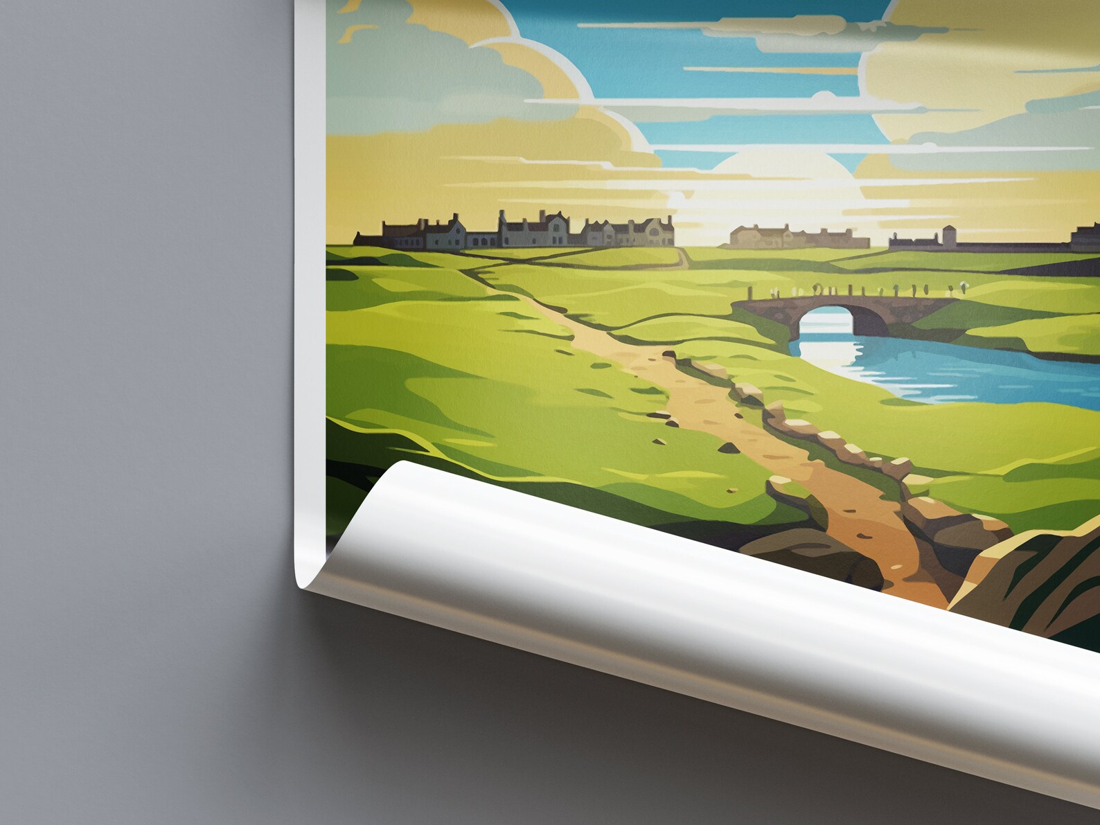 St Andrews Golf Course Travel Print Wall Art St Andrews Wall Hanging ...
