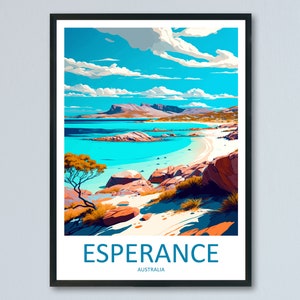 Esperance Travel Print Wall Art Esperance Wall Hanging Home Décor Esperance Gift Art Lovers Wall Art Australia Travel Print Esperance