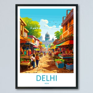 Delhi Travel Print Wall Art Delhi Wall Hanging Home Décor Delhi Gift Art Lovers India Art Lover Gift Wall Décor