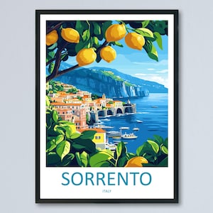 Sorrento Travel Print Wall Art Sorrento Wall Hanging Home Décor Sorrento Gift Art Lovers Italia Art Lover Gift Sorrento Print Sorrento Art