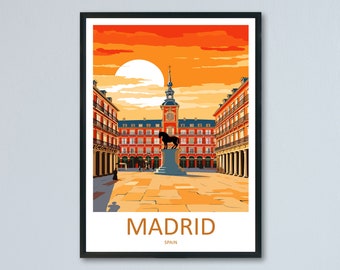Madrid Travel Print Wall Art Madrid Wall Hanging Home Décor Madrid Gift Art Lovers Spain Art Lover Gift Madrid Wall Décor Madrid Spain Print