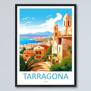 Tarragona Travel Print Wall Art Tarragona Wall Hanging Home Décor Tarragona Gift Art Lovers Spain Art Lover Gift Tarragona Print Spain Art