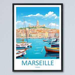 Marseille Print Marseille Home Decor Cityscape Art Print Marseille Wall Art for Travel Enthusiast Gift Wall Hanging Marseille France Poster