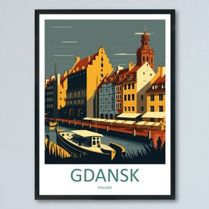 Gdansk Travel Print Gdansk Polish Home Décor Gdansk Art Print Polish Baltic coast Room Print For Polish Gift Art Poster Wall Art For Poland