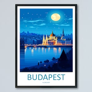 Budapest Travel Print Wall Art Budapest Wall Hanging Home Décor Budapest Gift Art Lovers Hungary Art Lover Gift Budapest Wall Décor