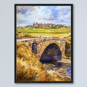 Saint Andrews Golf Course Watercolor Poster Wall Art Saint Andrews Golf Course Wall Hanging Home Décor Saint Andrews Golf Course Gift Art