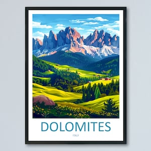 Dolomites Travel Print Dolomites Home Décor Dolomitic Alps Art Print Dolomite Mountains Room Print For Italian Mountains Gift Art Poster Art