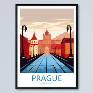 Prague Travel Print Wall Art Prague Wall Hanging Home Décor Prague Gift Art Lovers Czech Republic Art Lover Gift Prague Art Decor
