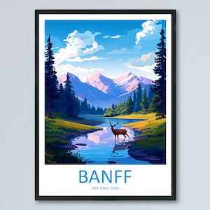 Banff National Park Travel Print Wall Art Banff Wall Hanging Home Décor Banff Gift Art Lovers Canada Art Lover Gift