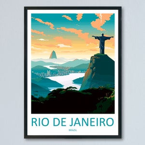 Río De Janeiro Viaje Impresión Pared Arte Río De Janeiro Pared Colgante Casa Decoración Río De Janeiro Regalo Arte Amantes Pared Arte Impresión Arte Brasil Arte