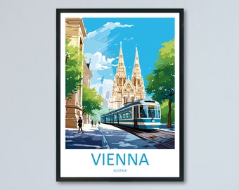 Vienna Travel Print Wall Art Vienna Wall Hanging Home Décor Vienna Gift Art Lovers Austria Art Lover Gift Vienna Travel Poster