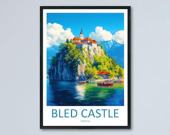 Lake Bled Travel Print Lake Bled Home Décor Slovenia Art Print Lake Bled Wall Print For Lake Bled Gift Wall Hanging Lake Bled Artwork