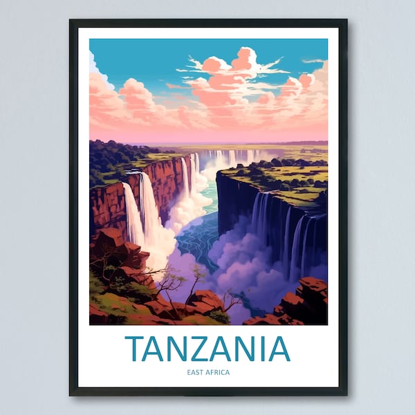 Tanzania Travel Print Wall Art Tanzania Wall Hanging Home Décor Tanzania Gift Art Lovers Tanzania Art Print Tanzania Wall Décor Art