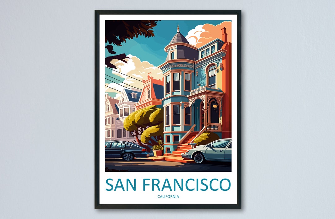 San Francisco Travel Print Wall Art San Francisco Wall Hanging Home Décor San Francisco Gift Art