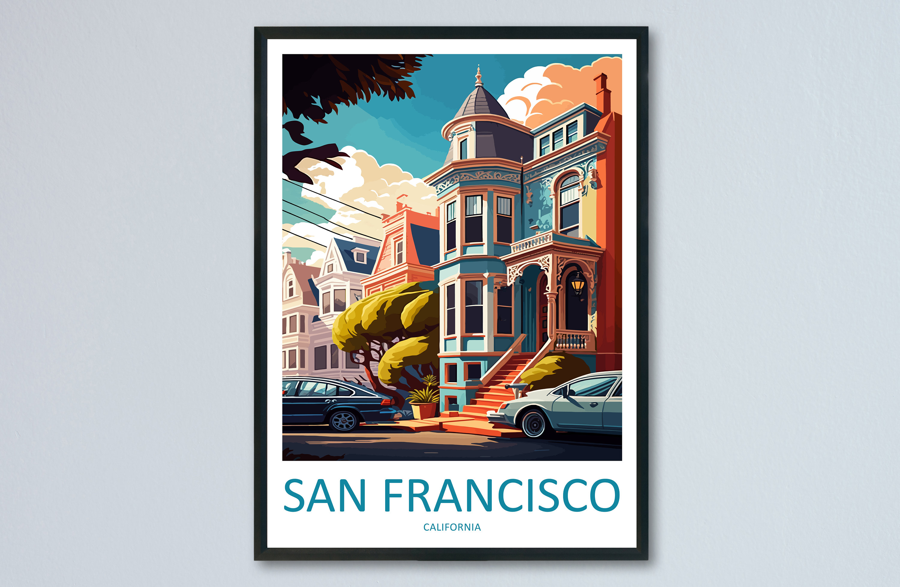 San Francisco Travel Print Wall Art San Francisco Wall Hanging Home Décor San Francisco Gift Art Lovers California Art Lover Gift