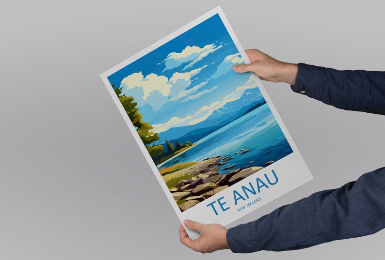 Te Anau Travel Print Wall Art Te Anau Wall Hanging Home Décor Te Anau Gift Art Lovers New Zealand Art Lover Gift Te Anau New Zealand Poster image 5