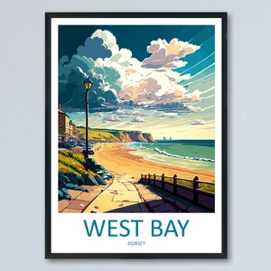 West Bay Travel Print Wall Art West Bay Wall Hanging Home Décor West Bay Gift Art Lovers England Art Lover Gift West Bay Wall Art Poster