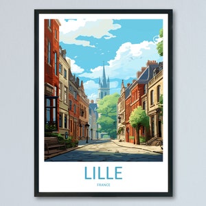 Lille Travel Print Wall Art Lille Wall Hanging Home Décor Lille Gift Art Lovers France Art Lover Gift Lille Print