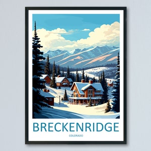 Breckenridge Travel Print Wall Art Breckenridge Wall Hanging Home Décor Breckenridge Gift Art Lovers Ski Art Lover Gift Breckenridge Print