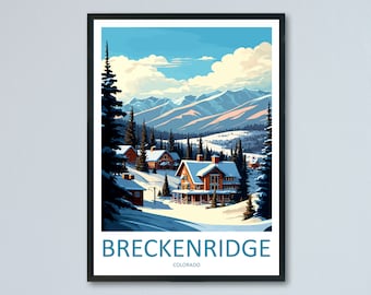 Breckenridge Travel Print Wall Art Breckenridge Wall Hanging Home Décor Breckenridge Gift Art Lovers Ski Art Lover Gift Breckenridge Print