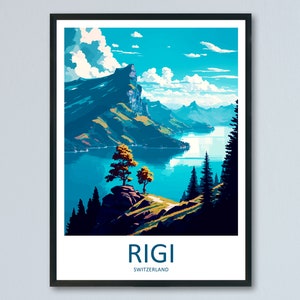 Rigi Travel Print Wall Art Rigi Wall Hanging Home Décor Rigi Gift Art Lovers Switzerland Art Lover Gift Rigi Travel Art Wall Gift