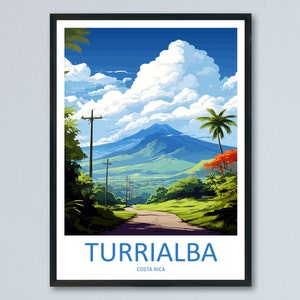 Turrialba Travel Print Wall Art Turrialba Wall Hanging Home Décor Turrialba Gift Art Lovers Costa Rica Wall Art