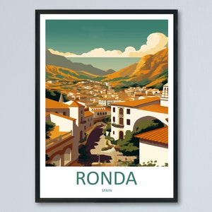 Ronda Travel Print Wall Art Ronda Wall Hanging Home Décor Ronda Gift Art Lovers Spain Art Lover Gift Ronda Print Spain Wall Art