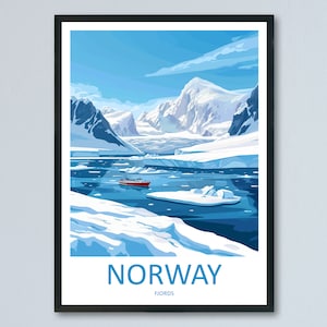 The Fjords Travel Print The Fjords Norway Home Décor The Fjords Art Print Norwegian Mountains Room Print For Scandinavian Mountains Gift Art