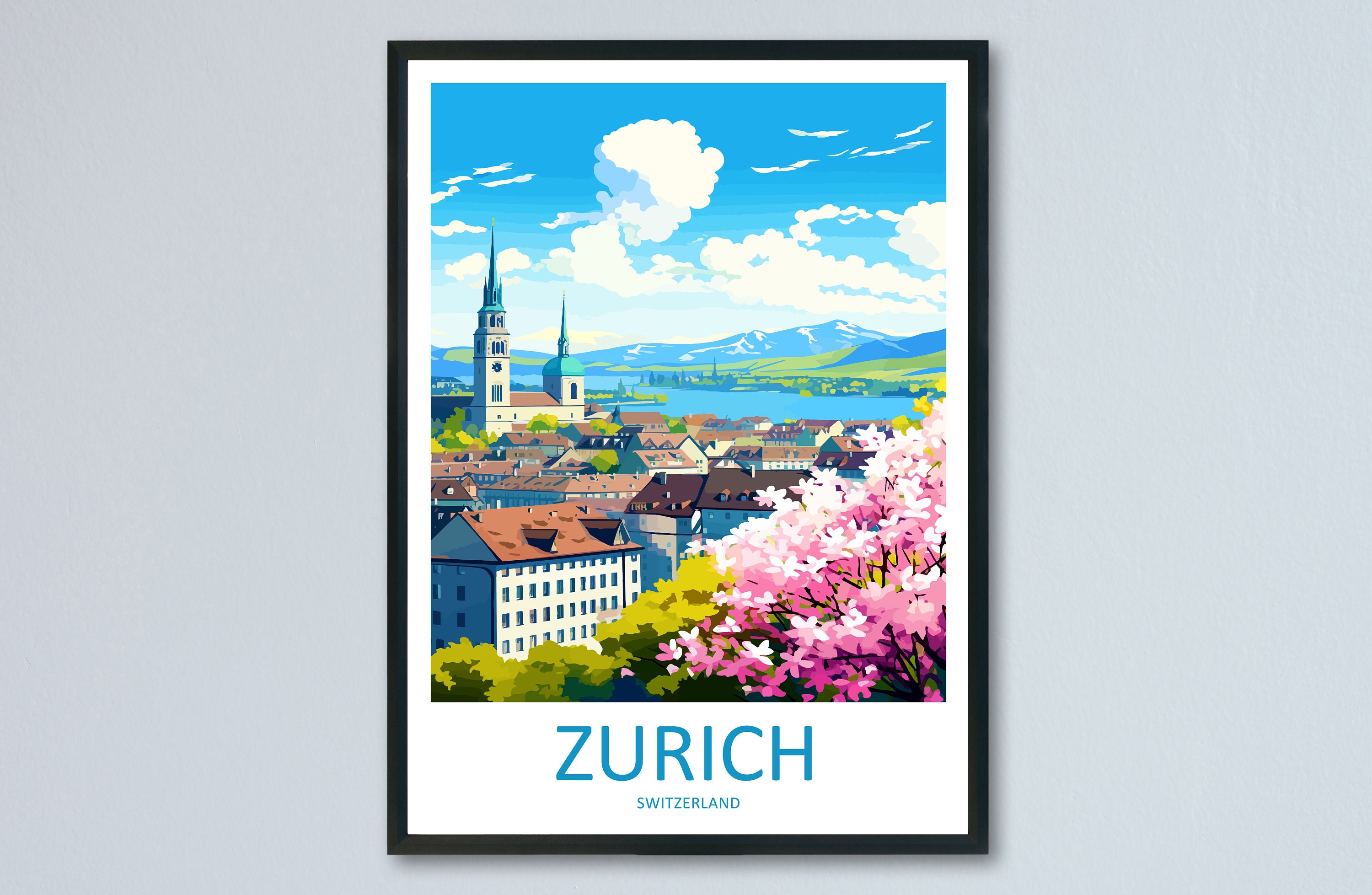 Zurich Poster - Etsy