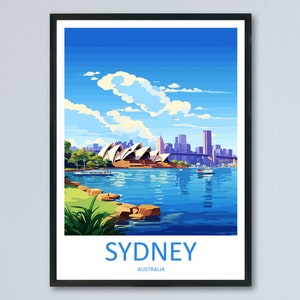 Sydney Opera House Travel Print Wall Art Sydney Opera House Wall Hanging Home Décor Sydney Gift Art Lovers Wall Art Australia Poster Decor