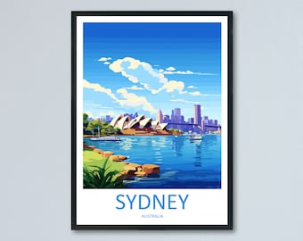 Sydney Opera House Travel Print Wall Art Sydney Opera House Wall Hanging Home Décor Sydney Gift Art Lovers Wall Art Australia Poster Decor