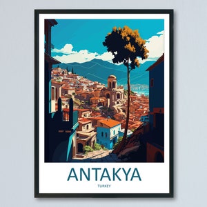 Antakya Travel Print Wall Art Antakya Wall Hanging Home Décor Antakya Gift Art Lovers Turkey Art Lover Gift Antakya City Turkey Travel Art
