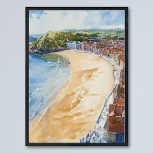 Scarborough Watercolor Poster Wall Art Scarborough Wall Hanging Home Décor Scarborough Gift Art Lovers United Kingdom Art Lover Gift Art