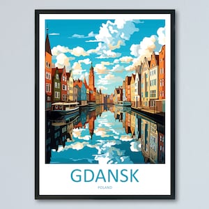Gdansk Travel Print Gdansk Polish Home Décor Gdansk Art Print Polish Baltic coast Room Print For Polish Gift Art Poster Wall Art For Poland