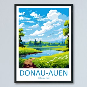 Donau Auen Travel Print Donau Auen Home Décor Germany Art Print Germany Donau Auen Wall Print For Donau Auen Gift