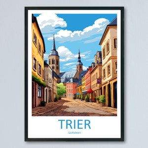 Trier Travel Print Wall Art Trier Wall Hanging Home Decor Trier Gift Art Lovers Wall Art Print Art Trier Germany