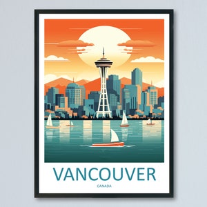 Vancouver Travel Print Wall Art Vancouver Canada Wall Hanging Home Decoration Vancouver Gift Art Lovers Wall Art Print Vancouver Canada Art
