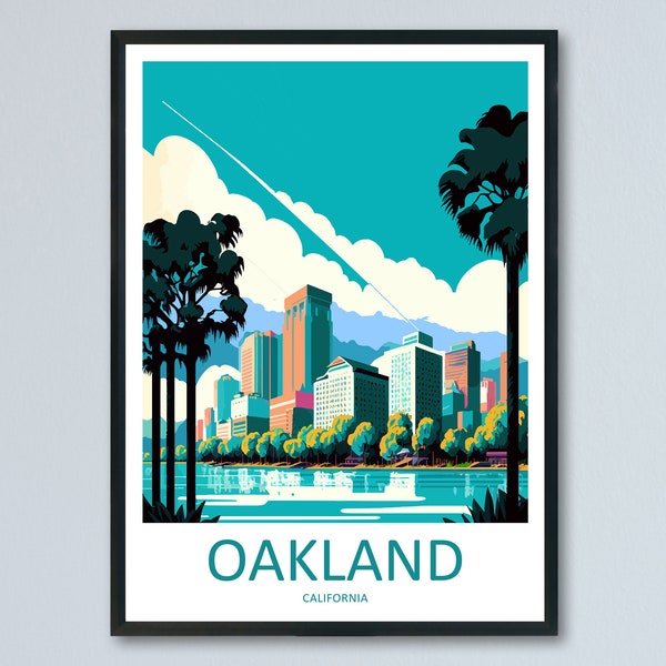 Oakland Travel Print Wall Art Oakland Wall Hanging Home Décor Oakland Gift Art Lovers California Art Poster Oakland Art