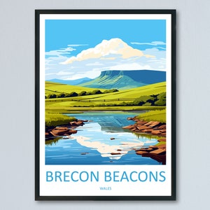 Brecon Beacons Print Brecon Beacons Home Decor Landscape Art Print Brecon Beacons Wall Nature Enthusiast Gift Wall Hanging Brecon Beacons