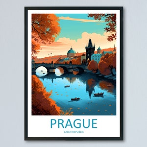 Prague Travel Print Wall Art Prague Wall Hanging Home Décor Prague Gift Art Lovers Czech Republic Art Lover Gift Prague Art Decor