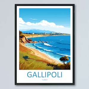 Gallipoli Travel Print Wall Art Gallipoli Wall Hanging Home Décor Gallipoli Gift Art Lovers Turkey Art Lover Gift Gallipoli Turkey Travel