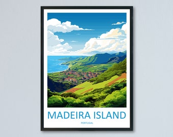 Madeira Travel Print Wall Art Madeira Wall Hanging Home Decor Madeira Gift Art Lovers Portogallo Art Lover Gift Madeira Poster