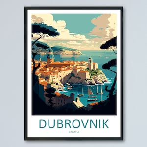 dubrovnik Reise-Druck Wand-Kunst-Dubrovnik-Wandbehang Home-Dekor-Dubrovnik-Geschenk-Kunstliebhaber Kroatien-Kunstliebhaber-Geschenk Dubrovnik-Druck