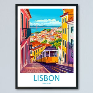 Lisbon Travel Print Wall Art Lisbon Wall Hanging Home Décor Lisbon Gift Art Lovers Portugal Art Lover Gift Lisbon Poster