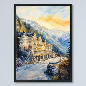 Bad Gastein Watercolor Poster Wall Art Bad Gastein Wall Hanging Home Décor Bad Gastein Gift Art Lovers Austria Wall Art