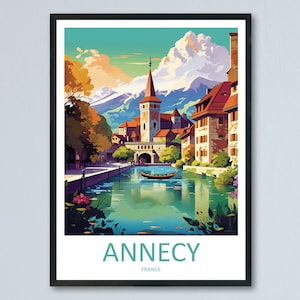 Annecy Travel Print Wall Art Annecy Wall Hanging Home Decoration Annecy Gift Art Lovers Wall Art Print Art Annecy Wall Hanging Poster Annecy