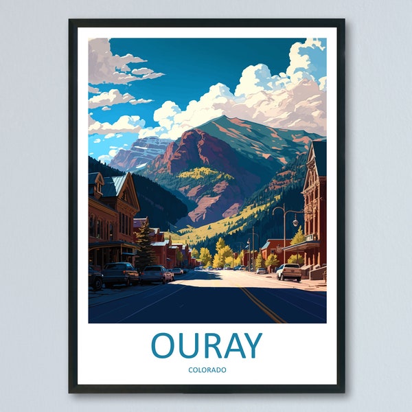 Ouray viaggio stampa arte della parete Ouray parete appesa Home Decor Ouray regalo amanti dell'arte Colorado arte regalo amante stampa per gli amanti dell'arte Ouray